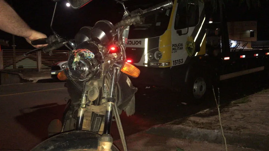Motociclista quebra braço após acidente em Apucarana