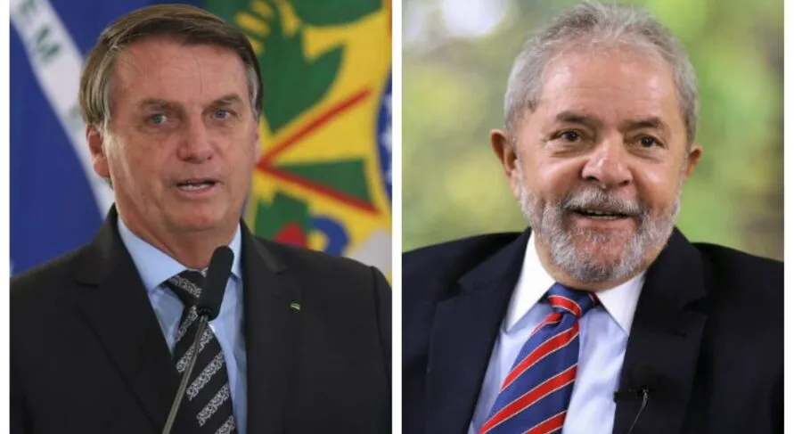 Pesquisa eleitoral Genial/Quaest, divulgada nesta sexta-feira (15), aponta a distância de 43 pontos percentuais entre Lula (PT) e Bolsonaro (PL)