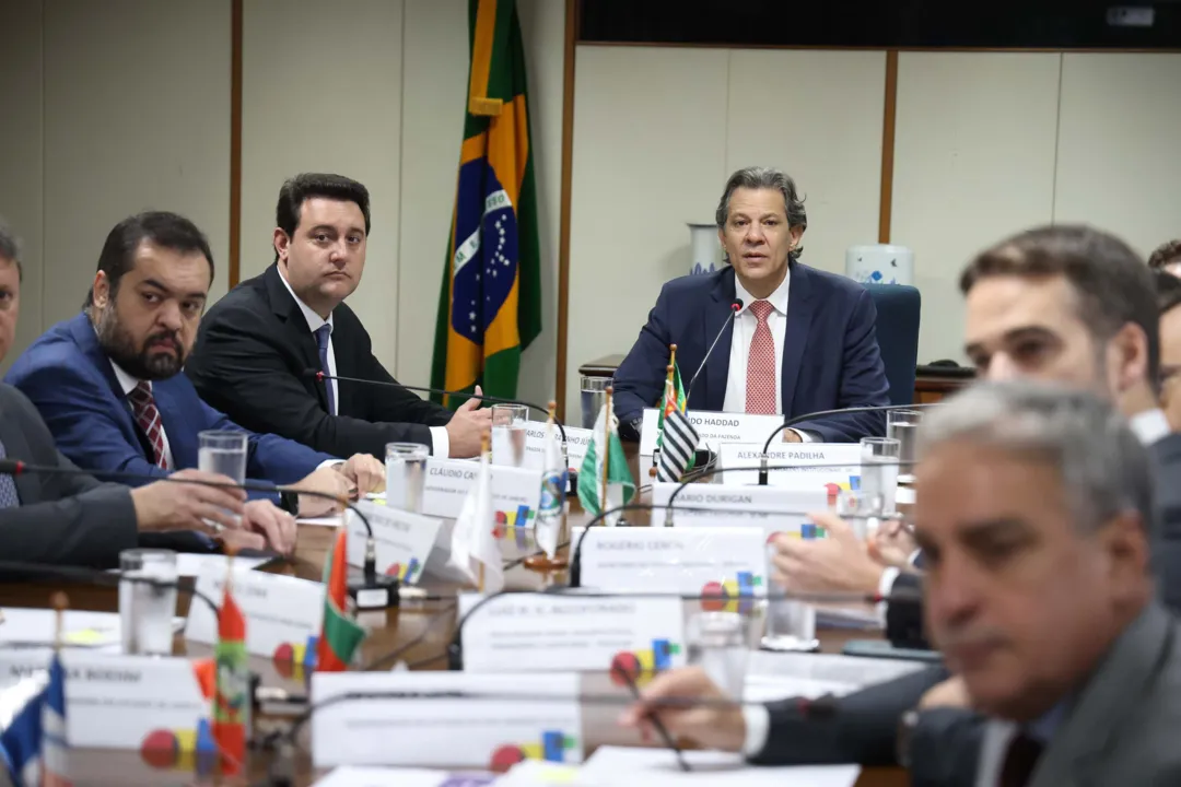 Em encontro com Haddad, Ratinho Jr destaca saúde financeira do Paraná