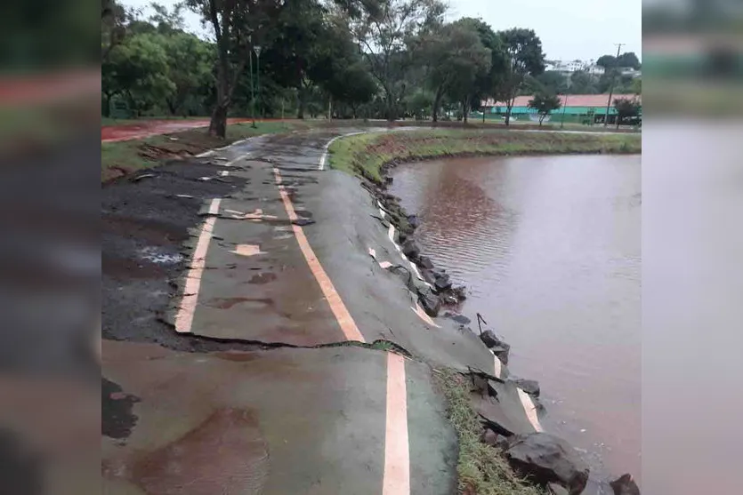  Os danos foram numa pequena parte da pavimentação (aproximadamente 30 metros lineares). A pista do Parque Jardim Botânico totaliza 980 metros. 