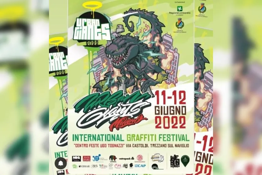  Urban Giants, o maior festival de grafite da Itália, retornará nos dias 11 e 12 de junho de 2022 