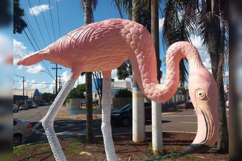  Flamingo, na rotatória da entrada do Cj. Flamingos 