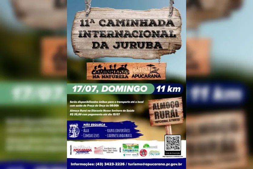  O evento é uma promoção da Promatur, em parceria com o Instituto de Desenvolvimento Rural do Paraná (IDR) 