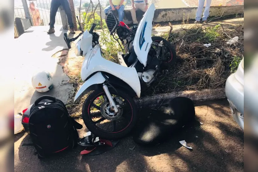  O motociclista, de 28 anos, sofreu escoriações 