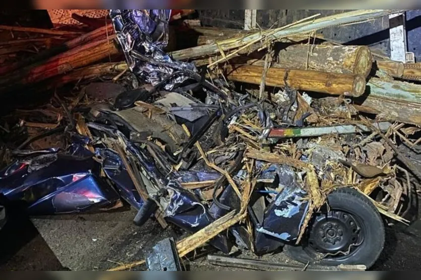  Cinco pessoas morrem em acidente entre carros e caminhões carregados de madeira 