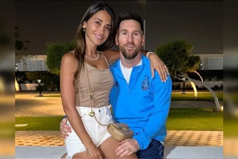  Lionel Messi e a esposa Antonella Roccuzzo tiveram o primeiro filho em 2012 