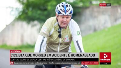 Ciclista que morreu em acidente é homenageado em Apucarana